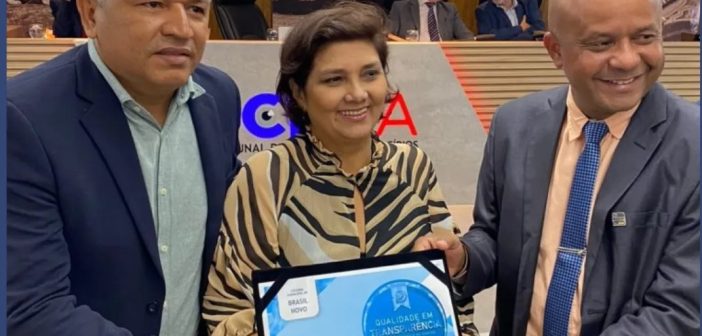 Câmara Municipal de Brasil Novo recebe certificação de Selo Diamante do Programa Nacional de Transparência Pública
