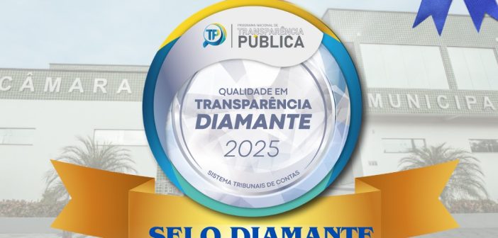 CÂMARA MUNICIPAL DE BRASIL NOVO É PREMIADA COM O SELO DIAMANTE EM TRANSPARÊNCIA PÚBLICA
